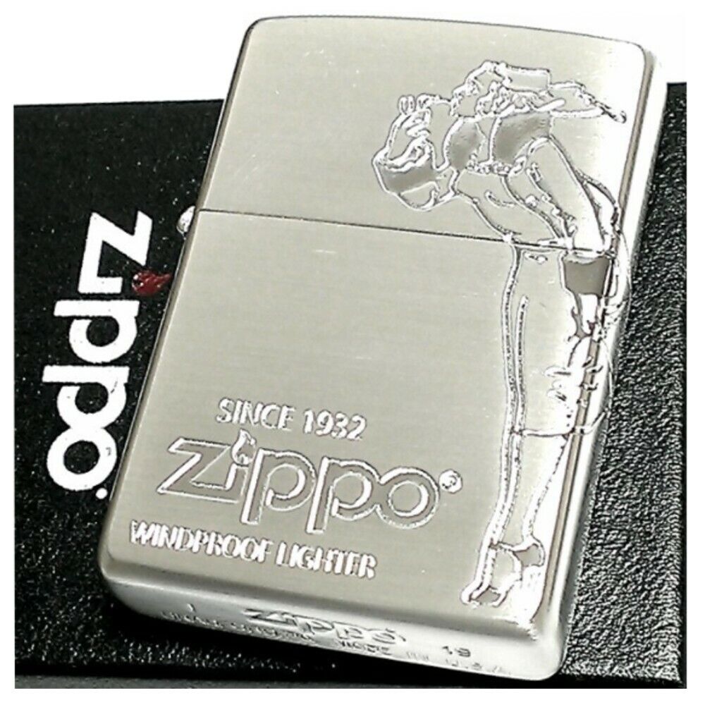 ZIPPO Lighter Windy Silver Old Design 2 Sides Etching ‎2SS-WINDY Matte  model New