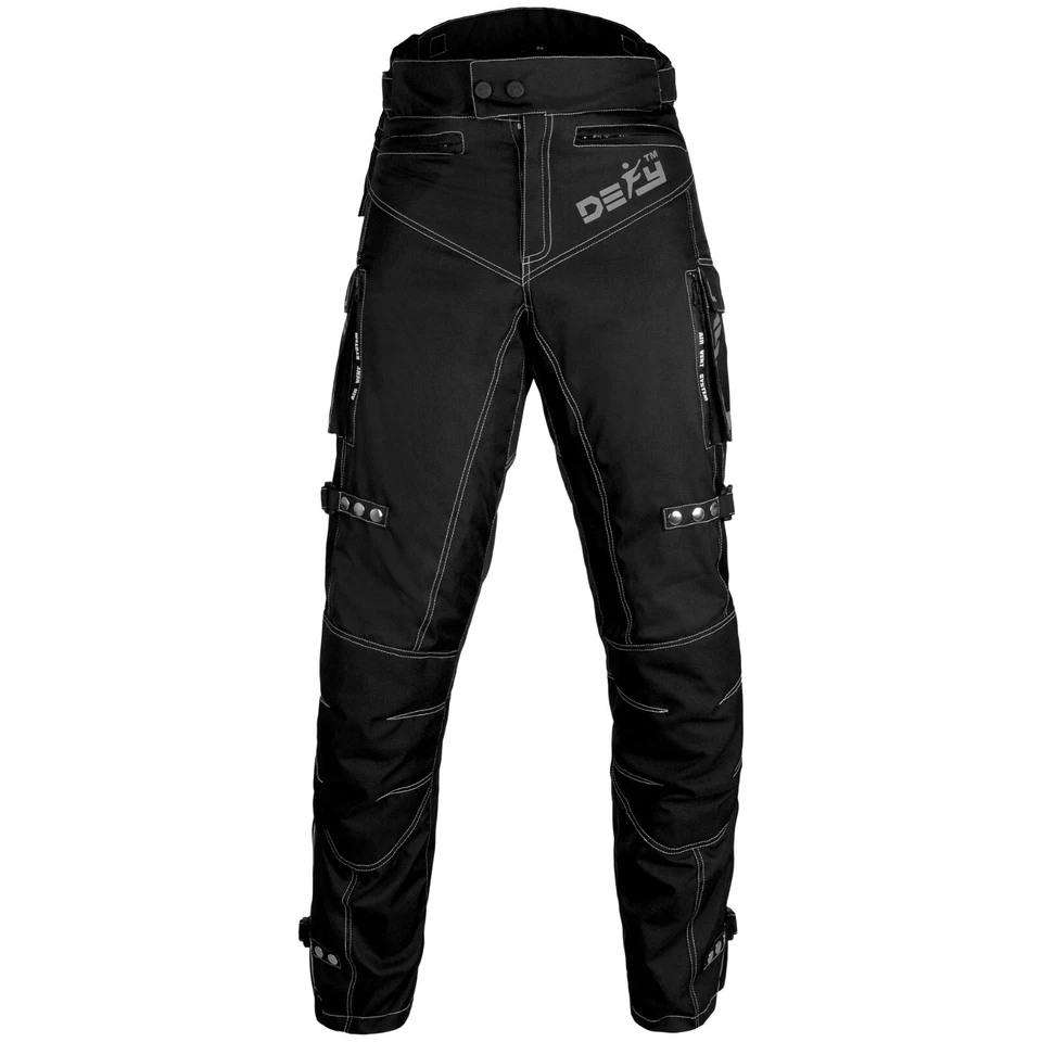 DEFY Motorcycle Pants for Men Water Resistant Dual Sport CE Armor Cordura Fabric - Image 3 of 4