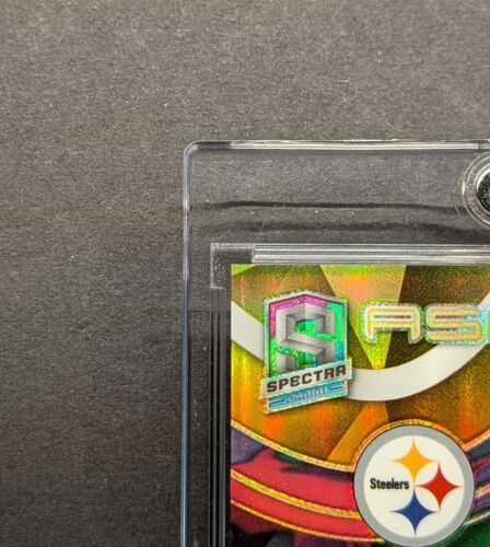 GEORGE PICKENS Rookie Auto 2022 Spectra Neon Marble Prizm Logo Patch RPA SSP/4 - Foto 2 di 7