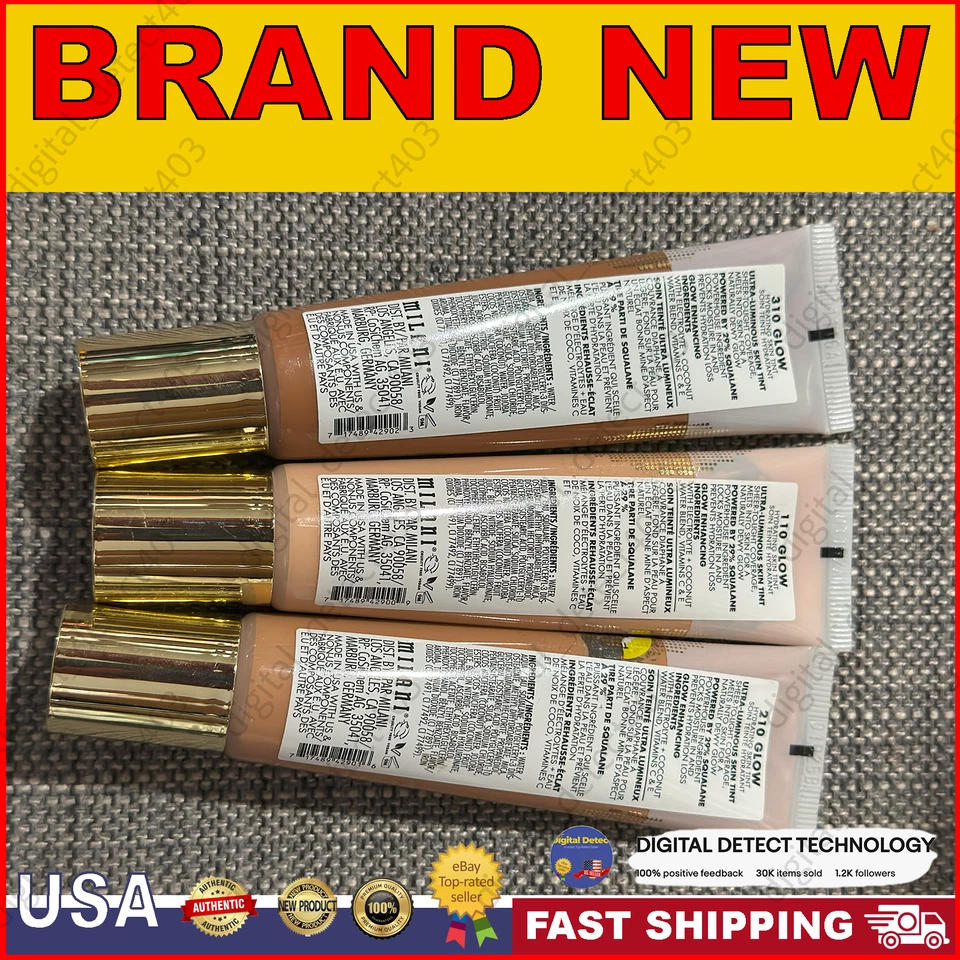 Milani Glow 保湿肤色 (29% Squalane | 30 毫升/1 盎司) 210 / 110 / 310 套装 — 第 2/2 张图片