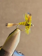 2 Flies,  Size 12,  GREEN WULFF DIVIDED WING  Dry  Fly Fishing Flies