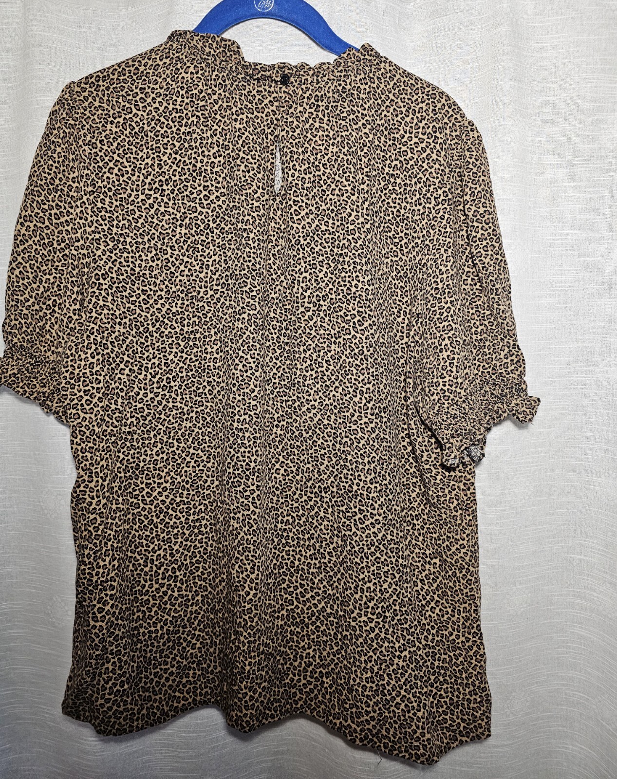 Amazon Essentials Leopard Print Top W/ Button Det… - image 5