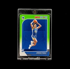 Jordan Poole RC - 2019-20 NBA Hoops Basketball NEON Green Rookie Warriors - #223