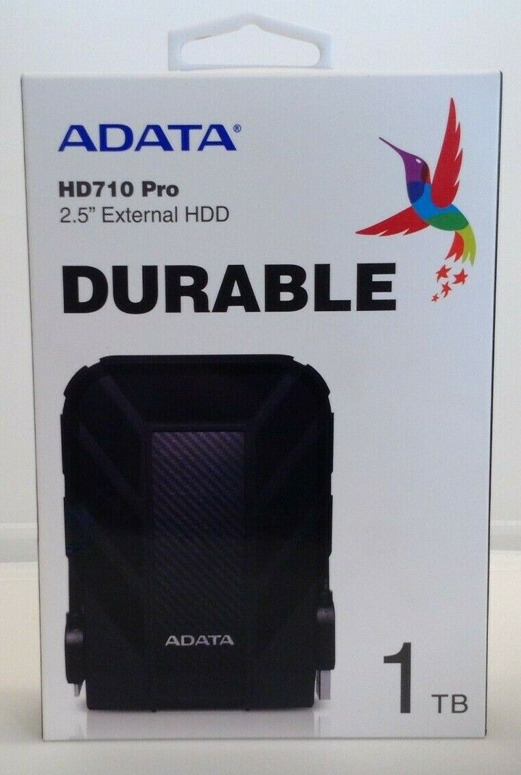 ADATA 1TB HD710 Pro Portable Hard Drive USB 3.2 Model AHD710P-1TU31-CBK Black