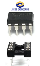 20PCS RC4558 + Sockets Dual Operational Amplifier DIP-8 New IC