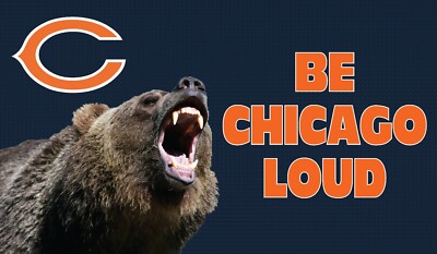 Chicago Bears BE CHICAGO LOUD Vinyl Banner