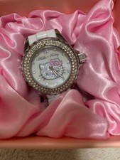 Sanrio Hello Kitty Wrist watch Swarovski extremely rare White