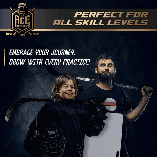 Schießunterlage für Puck Rebounder 30x60 Zoll synthetische Eismatte mit Passer - Bild 5 von 7