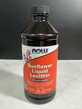 NOW Foods Sunflower Liquid Lecithin, 16-Ounce. NEW Exp 5/28