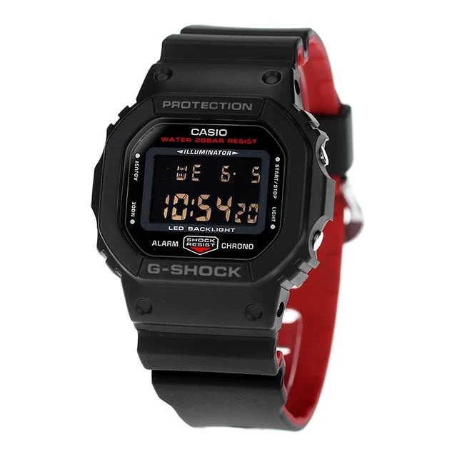 Reloj de cuarzo negro para hombre CASIO G-SHOCK DW-5600UHR-1 sin usar en caja