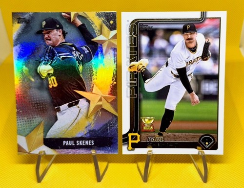 Paul Skenes Rookie Cup 2025 Topps Series 1 #98 Pittsburgh Pirates + Stars Card