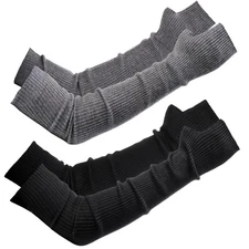 Eorbow 2 Packs Long Fingerless Gloves, Wool Blended Knitted Arm Warmers, Stre...