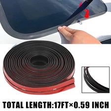 5.2m / 17FT X 15mm Weather Seal Sunroof Rubber Strip Car Windshield Trim Molding