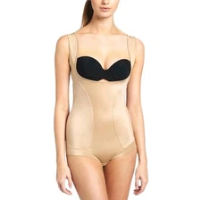 Maidenform Flexees WYOB Firm Romper Shapewear 2XL Bodysuit P83003 Beige $59