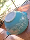 Vintage Pyrex 442 Amish Butterprint Turquoise Cinderella Mixing Bowl 1.5 Qt