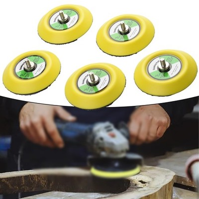 5pcs 3'' 75mm Sanding Polishing Backing Pad M6 Thread For Air Sander High Quality