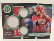 2024 Topps Tribute - Triple Relics Joey Votto #TTR-JV Green /99 (MEM) Reds