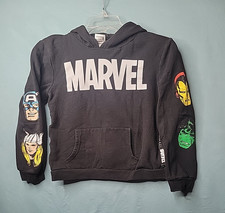 Marvel Avengers Kids Hoodie Black Size 10/12 Boys Girls Preowned Sweatshirt
