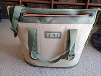 YETI Hopper Two 20 Soft Cooler - Field Tan / Blaze Orange - Discontinued Style