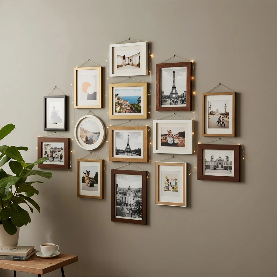 Wooden Picture Frames Poster Frame Large Floating Frame Brown Canvas Board 1.25” - Image 4 of 4