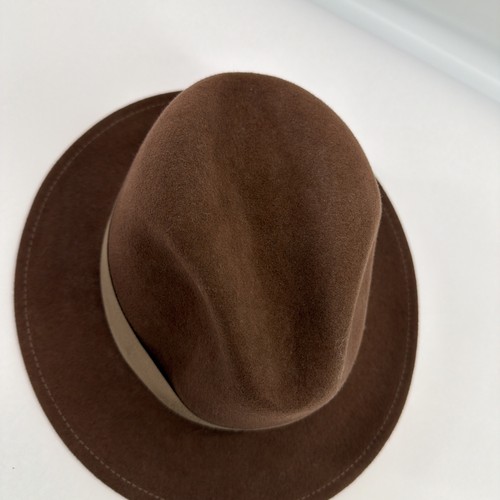 VTG Orvis Lite Felt 100% Wool Fedora Fishing Hat Packable Size L Made USA - Picture 3 of 11