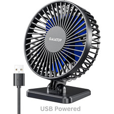 Gaiatop USB Desk Fan, Small But Powerful, Personal Portable Quiet 3 Speeds