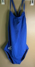 Dolfin Women’s Swimsuit Blue One piece Reliance Size 38 111vb New