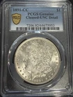 1891 CC Morgan Silver Dollar PCGS Genuine - UNC Details (92 - Cleaned)