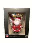 Hallmark Arizona Cardinals Santa Fan 2-Sided NFL Black Box Xmas Ornament NIB