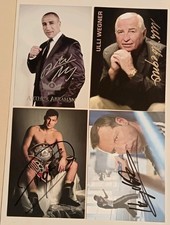 Henry Maska Dariusz Michalczewski Abraham 4 karty z autografami podpisane boks
