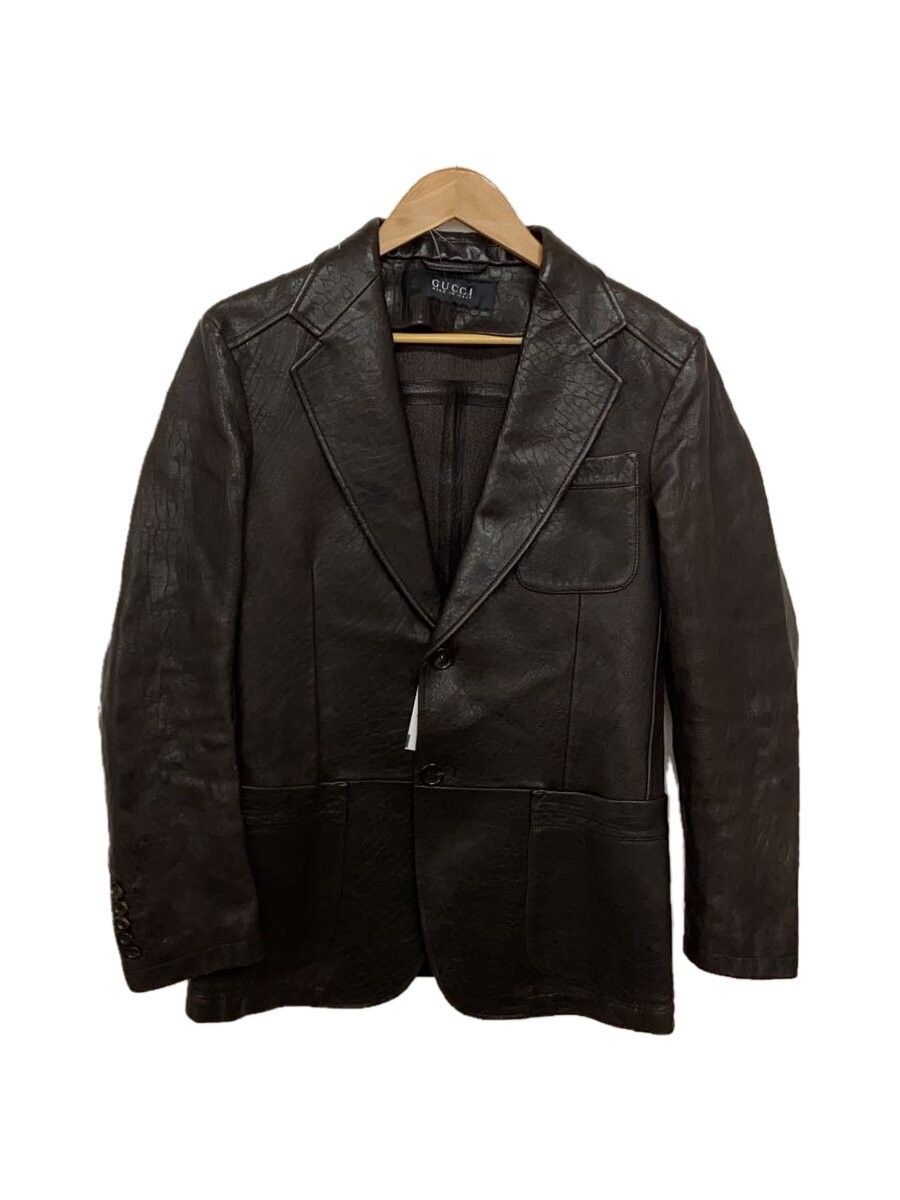 【GUCCI】2010s Leather Tailored Jacket GUCCI Tom Ford Era Leather Tailored Jacket 44 Lamb Leather