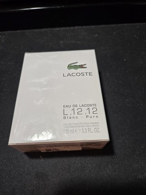 Lacoste L12.12 Blanc Eau de Toilette Spray Men 3.3 oz (100ml)