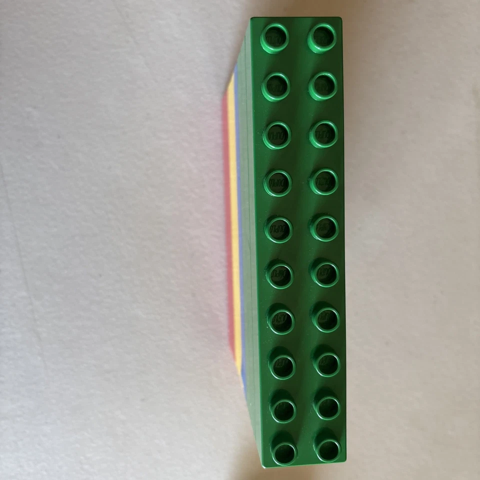 Lot Of 8 Lego Duplo 2x10 Dot Bricks Blocks -  Green,Yellow,Red,Blue - Image 2 of 4
