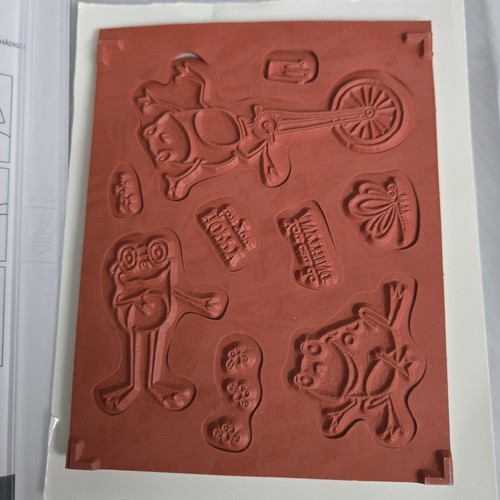 Stampin Up 149725 So Hoppy Together Cling Stamp Set 9 pcs Frogs Party Pre-owned - Picture 4 of 5