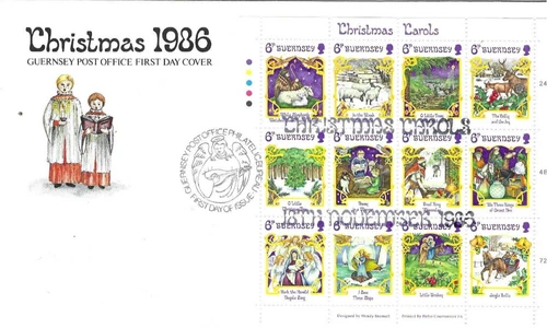 Guernsey Comm/FDC - Christmas - Guernsey -  1986  (GUE205)