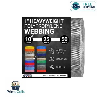 1'' x 10 Yards Heavyweight Poly Strapping - 900 lb Strength for DIY Projects