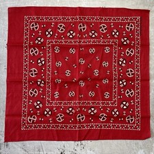 Vintage 1960s Geometric Bandana Fast Color All Cotton 19x18 RN 14193 Rockabilly