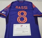 Houston Dynamo AMINE BASSI Signed Match Used Soccer Jersey 2024 Season PURPLE