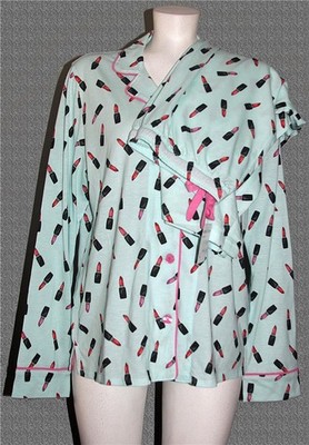 2-Pc PJ SALVAGE Chic Lipstick Shades Minty Green Jersey Knit Pajamas Wms NWT HTF