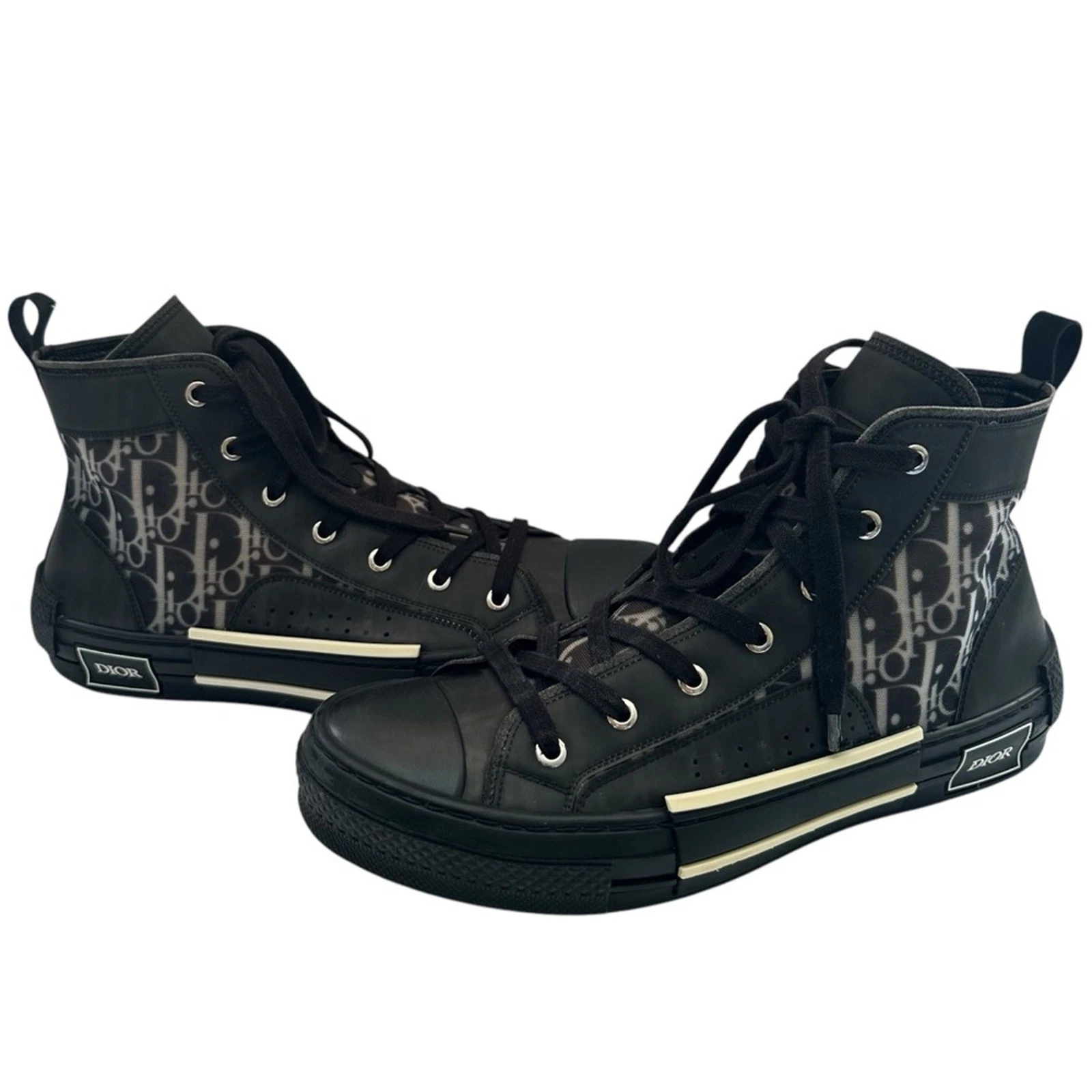 Baskets montantes Dior B23 en noir logo oblique IT 44 Dior Homme