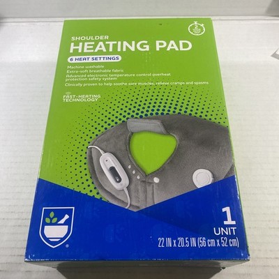 Rite Aid Portable Shoulder Heating Pad, 6 Heat Settings, New