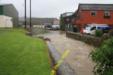 Photo A2 A swollen River Brit behind St Michaels trading estate Bridpor c2012
