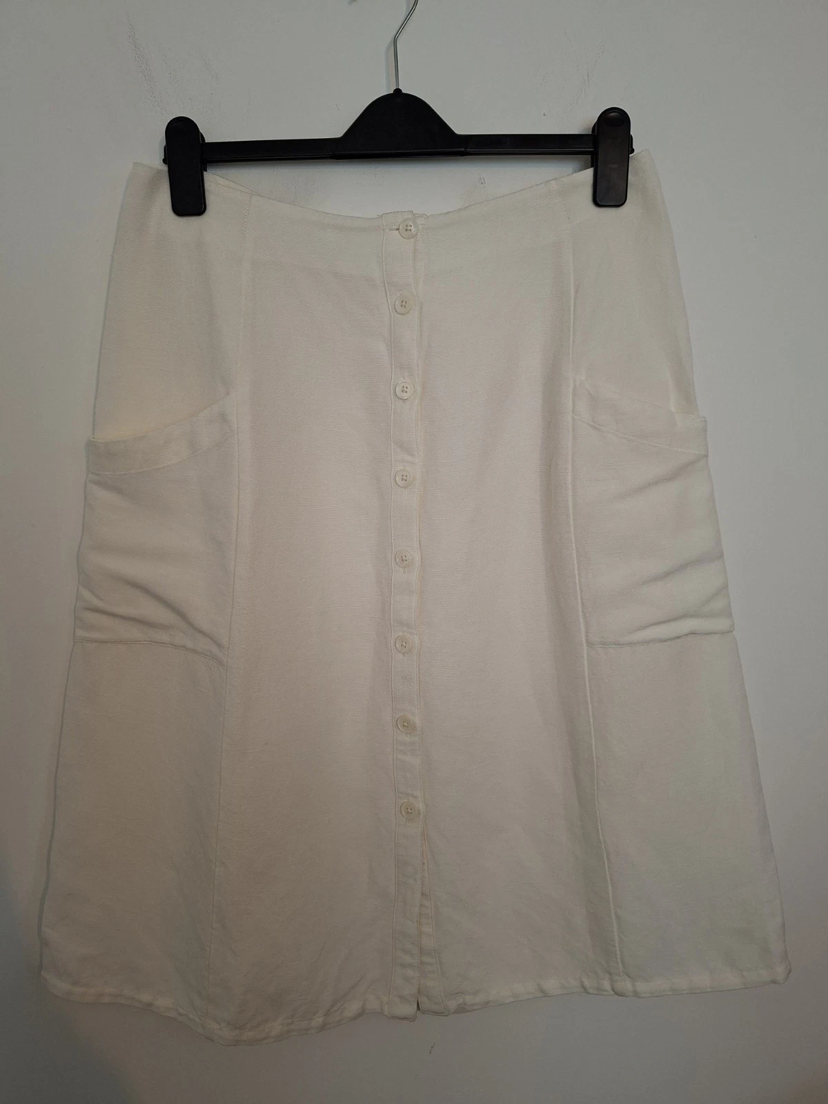Rails Ivory/Cream Linen Mix Summer Skirt Size Large