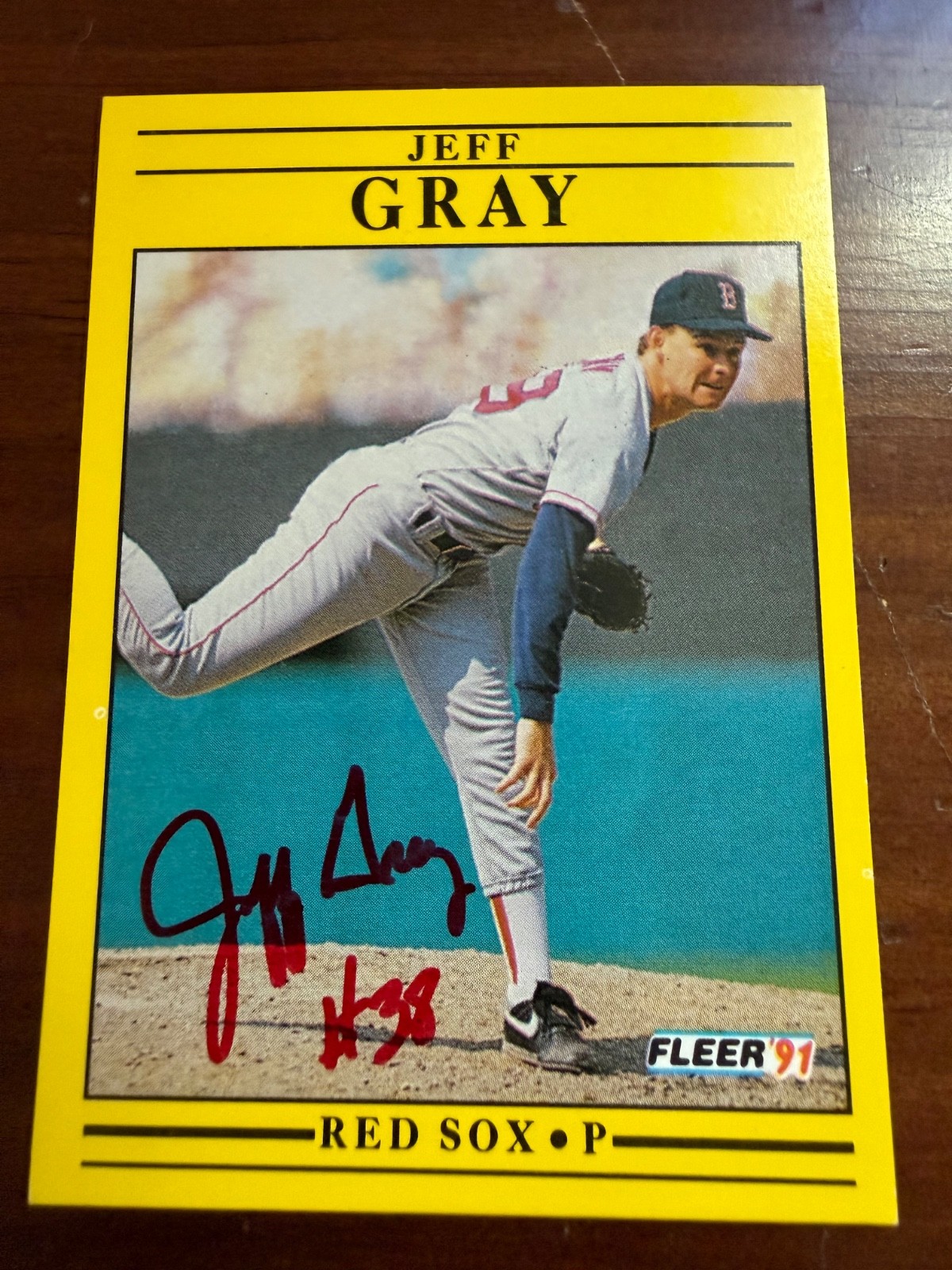 Signed 1991 Fleer - Jeff Gray #95 (RC)