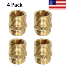 Genuine BRASS 3/4 Male 1/2 Female NPT Pipe to 3/4 Male Garden Hose GHT Adapter
