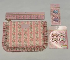 LoveShackFancy Yoobi Singature Pink Blooming Heirloom Bows 3pc Lot