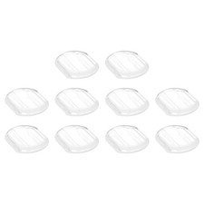 40pcs Earring Pads Silicone Comfort Clip-on Earring Backs Clear,15x12mm