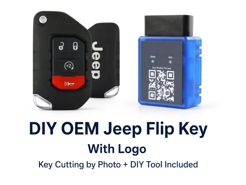DIY OEM Wrangler Gladiator Flip Key OHT1130261 + Key Cutting - product detail image 1