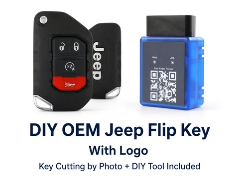 DIY OEM Wrangler Gladiator Flip Key OHT1130261 + Key Cutting - product listing photo