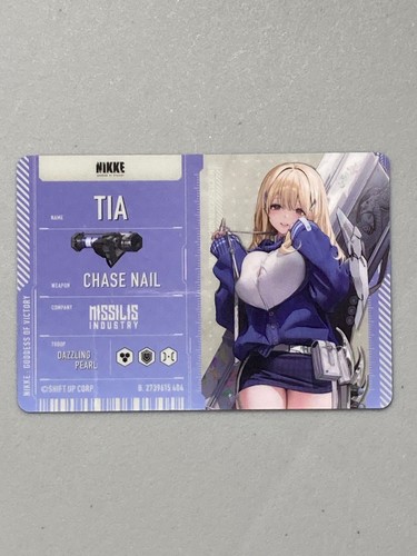 Tarjeta de plástico de plata Tia - Diosa de la Victoria: Nikke - Imagen 2 de 2